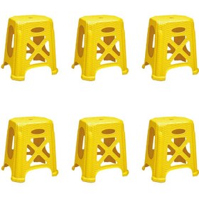 تصویر چهار پایه ناصر پلاستیک مدل 1517 بسته شش‌عددی 