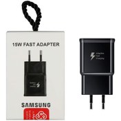 تصویر شارژر دیواری فست تک پورت سامسونگ مدل EP-TA200 15W - مشکی New Samsung EP-TA200 15W fast single port wall charger - black New