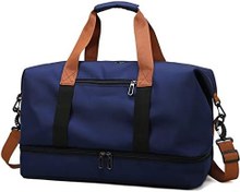 تصویر کیف ورزشی ورزشی با ظرفیت بزرگ چند جیب ضد آب همراه با محفظه کفش کیف دوفل مسافرتی برای زنان و مردان 