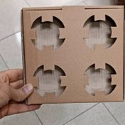 تصویر هولدر و جالیوانی مقوایی چهار نفره بسته 1000 عددی هزینه ارسال بصورت پس کرایه میباشد 