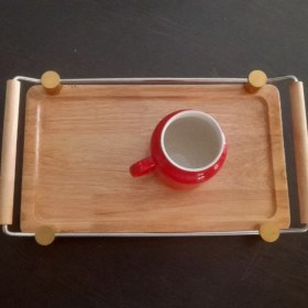 تصویر سینی چوب و فلز 