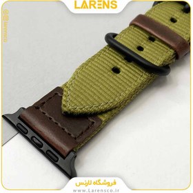 تصویر لارنس | قیمت و خرید بند اپل واچ Leather سری Canvas سايز 42/44/45mm رنگ Olive 