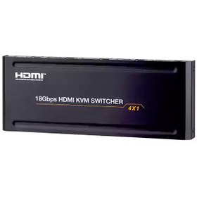 تصویر سوئیچ کی وی ام 4 خروجی اتومات HDMI+USB فرانت مدل FN-K241 FARANET FN-K241 HDMI+USB 4 Port Automatic KVM Switch