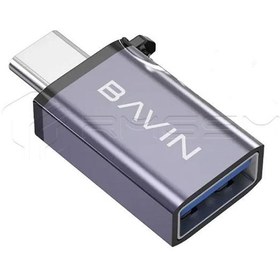 تصویر مبدل OTG باوین 08 تایپ سی به USB 