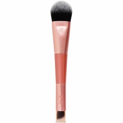 تصویر براش دوطرفه کرم پودر و سایه ریل تکنیک REAL TECHNIQUES 2 IN 1 BRUSH FOR FOUNDATION AND CONCEALER