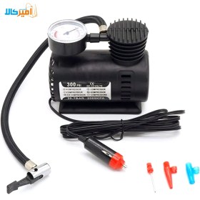 تصویر پمپ باد مسافرتی DC ۱۲V مدل 41107 قابل اتصال به فندک خودرو Travel air pump DC 12V model 41107 can be connected to car lighter