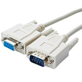 تصویر کابل سریال RS232 یک سر نر یک سر مادگی ا RS232 serial cable male to female RS232 serial cable male to female
