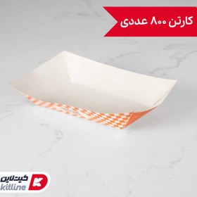 تصویر ظرف سوخاری یکبار مصرف کاغذی ایندربرد ۱۷×۲۴ سانیمتری (کارتن ۸۰۰ عددی) 