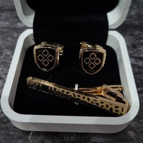 تصویر ست دکمه سردست و سنجاق D64 