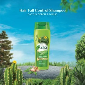 تصویر شامپو تقویت کننده مغذی موی کاکتوس واتیکا Vatika Cactus Gergir Hair Fall Control Shampoo 400ml 