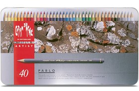 تصویر مداد رنگی 40 رنگ مدل Pablo کارن داش ا Caran Dache Pablo 40 Color Pencil Caran Dache Pablo 40 Color Pencil