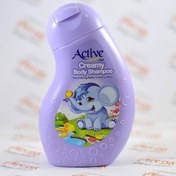 تصویر شامپو بدن کرمی بچه بنفش 250گرمی اکتیو Active Baby Body Shampoo 250g