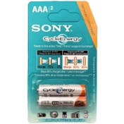 تصویر باتری نیم قلمی قابل شارژ سونی مدل NH-AA HR15/51 ظرفیت 1550 میلی آمپر ساعت بسته 2 عددی Sony NH-AA HR15/51 Rechargeable AAA Battery - Pack of 2