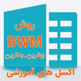 تصویر نمونه اکسل فرمول نویسی شده تکنیک BWM (روش بهترین-بدترین) به همراه مدل‌سازی در نرم افزار لینگو (LINGO) 