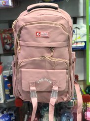 تصویر کیف مدرسه ای مخملی وارداتی کد 62078 School bag1