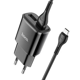 تصویر شارژر هوکو مدل C88A + کابل میکرو یو اس بی Hoco C88A Wall charger with MicroUSB