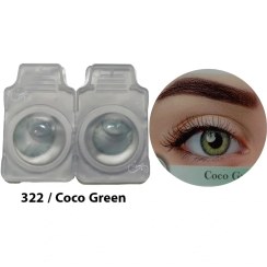 تصویر لنز چشم رنگی الگانس رنگ Coco Green کد 322 Elegance 