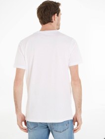 تصویر تی‌شرت راحتی مردانه با لوگوی اصلی، سفید برند Tommy Hilfiger Men's Original Logo Lounge T-Shirt, White