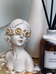 تصویر مجسمه دکوری و تزیینی مدل دختر - سفید 