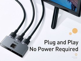 تصویر مبدل 1 به 2 HDMI باسئوس مدل CAHUB-BC0G مبدل 1 به 2 HDMI باسئوس مدل CAHUB-BC0G