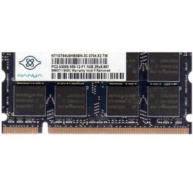 تصویر رم لپ تاپ DDR2 نانیا دو کاناله مدل PC2-5300S ظرفیت 1 گیگابایت 