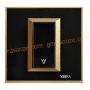 تصویر کلید دیمر ویرا مدل ویرا پرو کلاسیک مشکی با زه طلایی Veera Switch And Sockets Pro Classic Black Gold