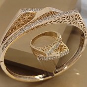 تصویر نیم ست جواهرات ژوپینگ رنگ ثابت 