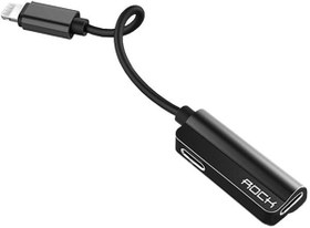 تصویر مبدل لایتنینگ به لایتنینگ راک Rock RCB0588 Lightning Audio Cable 