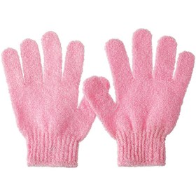 تصویر لیف دستکشی مینیسو، مدل Miniso Exfoliating Gloves، صورتی، 2 عددی 