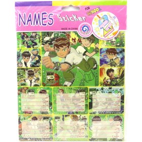 تصویر اتیکت نام 40 عددی 100098 