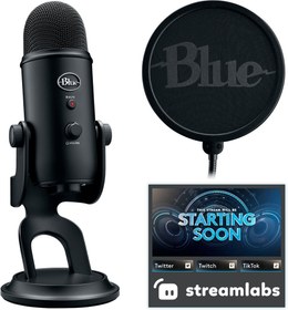 تصویر میکروفون بلو Blue Yeti - Blackout Edition + Custom Pop Filter 