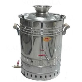 تصویر سماور گازی صنعتی 60 لیتری ایران استیل کار Iran Steel kar 60 liter industrial gas samovar