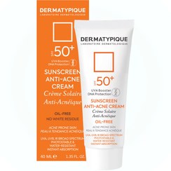 تصویر کرم ضدآفتاب بی رنگ پوست چرب و جوشی spf50 درماتیپیک ۴۰میل کرم ضدآفتاب بی رنگ پوست چرب و جوشی spf50 درماتیپیک