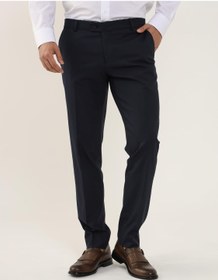 تصویر شلوار کتان مشکی مردانه با فیت معمولی و مدل راست - ۱۰۳۹۷۹ برند dufy Black Men's Regular Fit Straight Trousers - 103979