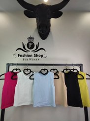 تصویر کراپ تاپ آستین حلقه ای فری سایز 