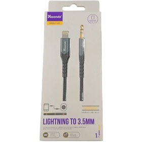 تصویر کابل تبدیل لایتنینگ به جک AUX یوسوندا مدل Y-A15 طول 1 متر 