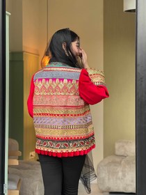 تصویر کت فاخر یلدا - سایز ۳ معادل ۴۴ تا ۴۶ / مدل آستین مخمل (قد کت 70 cm) 