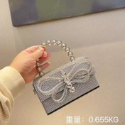 تصویر کیف مجلسی نگینی پروانه 