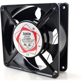 تصویر فن ۱۲*۱۲ فلزی ۲۲۰ ولت ۴ سانتی بلبرینگی METAL 12X12X4CM DC220V BALL BEARING COOLING FAN