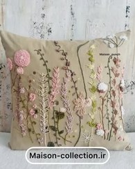 تصویر کوسن گلدوزی لاکچری 