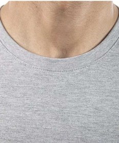 تصویر تی شرت مردانه یقه گرد طوسی آر ان اس RNS کد 12021990 