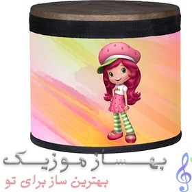 تصویر طبلک کودک طرح دختر توت فرنگی 