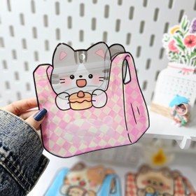 تصویر زیپ کیپ طرح پیشی رنگی 