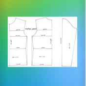 تصویر الگوی آماده کودک 9 و 10 ساله پیراهن 