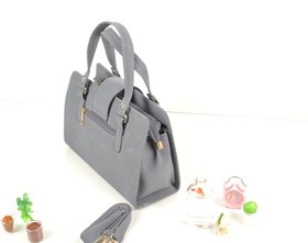 تصویر کیف مجلسی توپ قفلی - طوسی روشن 