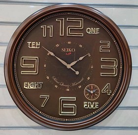 تصویر ساعت دیواری سیکو طرح آس پلاس عمده کارتن3 عددی جور clock Seiko A.S.palac