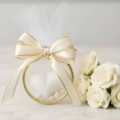 تصویر گیفت عقد و عروسی مدل حلقه قلب 