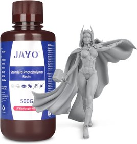 تصویر رزین رنگ خاکستری 500 گرمی JAYO 3D Printer Resin - ارسال 20 روز کاری 