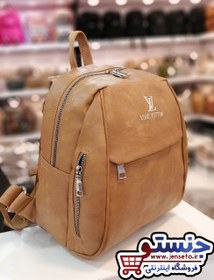 تصویر مینی کوله دخترانه فانتزی کوچک دانشجویی جدید LV کد 1104 backpack little zanjir dar code 140177