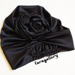 تصویر توربان مجلسی ساتن گلدار کد FT03 